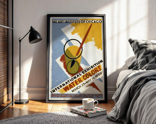 Vintage Art Show Poster Print – 1939 Watercolors Exhibition Reprint – WPA Federal Art Project with Brush and Paint Illustration - Just Great Posters
