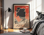Vintage Le Chat Noir Poster Print – 1890s French Art Nouveau Style with Silhouette Woman – Parisian Black Cat Cabaret Wall Art - Just Great Posters