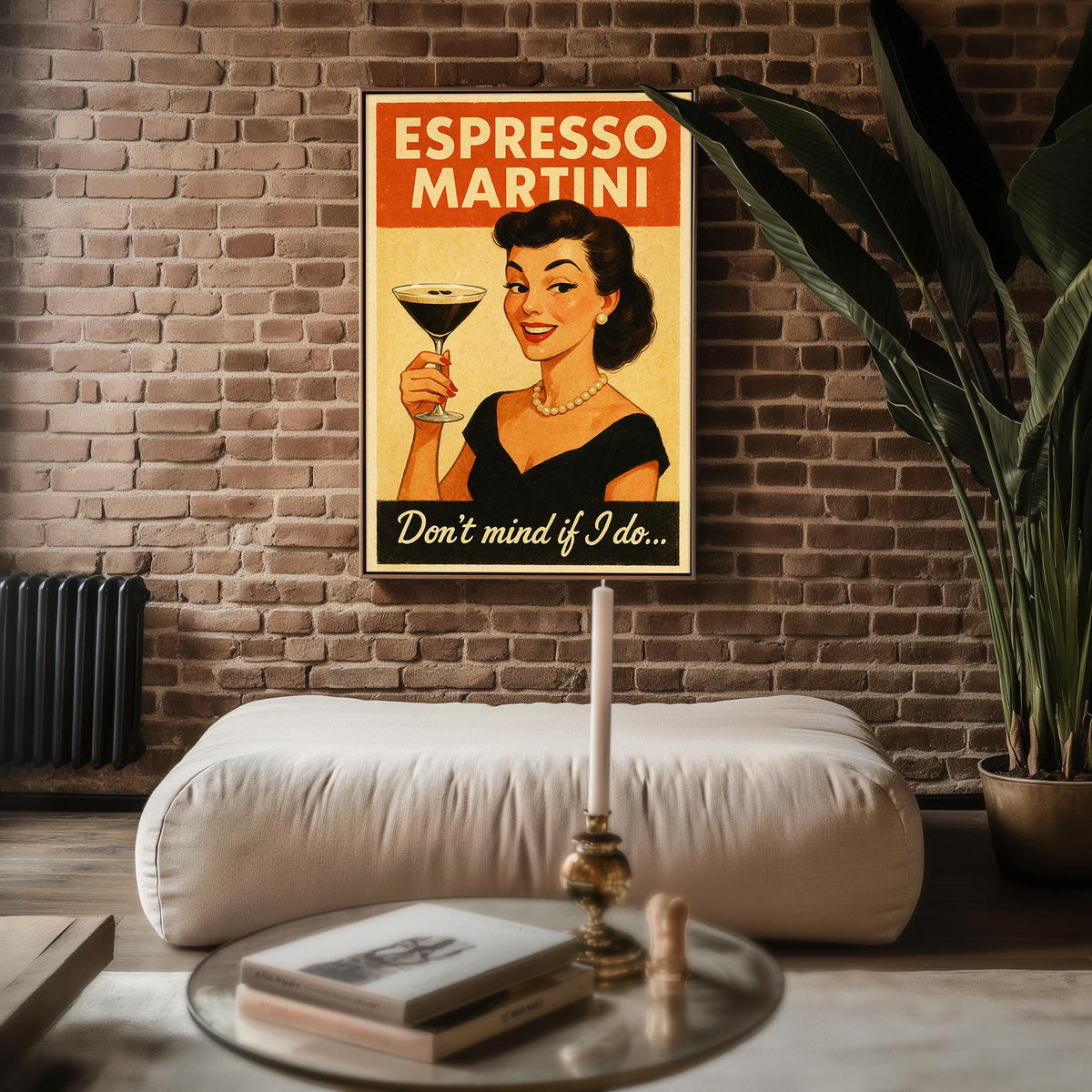 Funny Espresso Martini Poster – Retro Cocktail Wall Art – “Don’t Mind If I Do” Bar Print – Vintage Style Boozy Gift – Chic Home Bar Decor - Just Great Posters