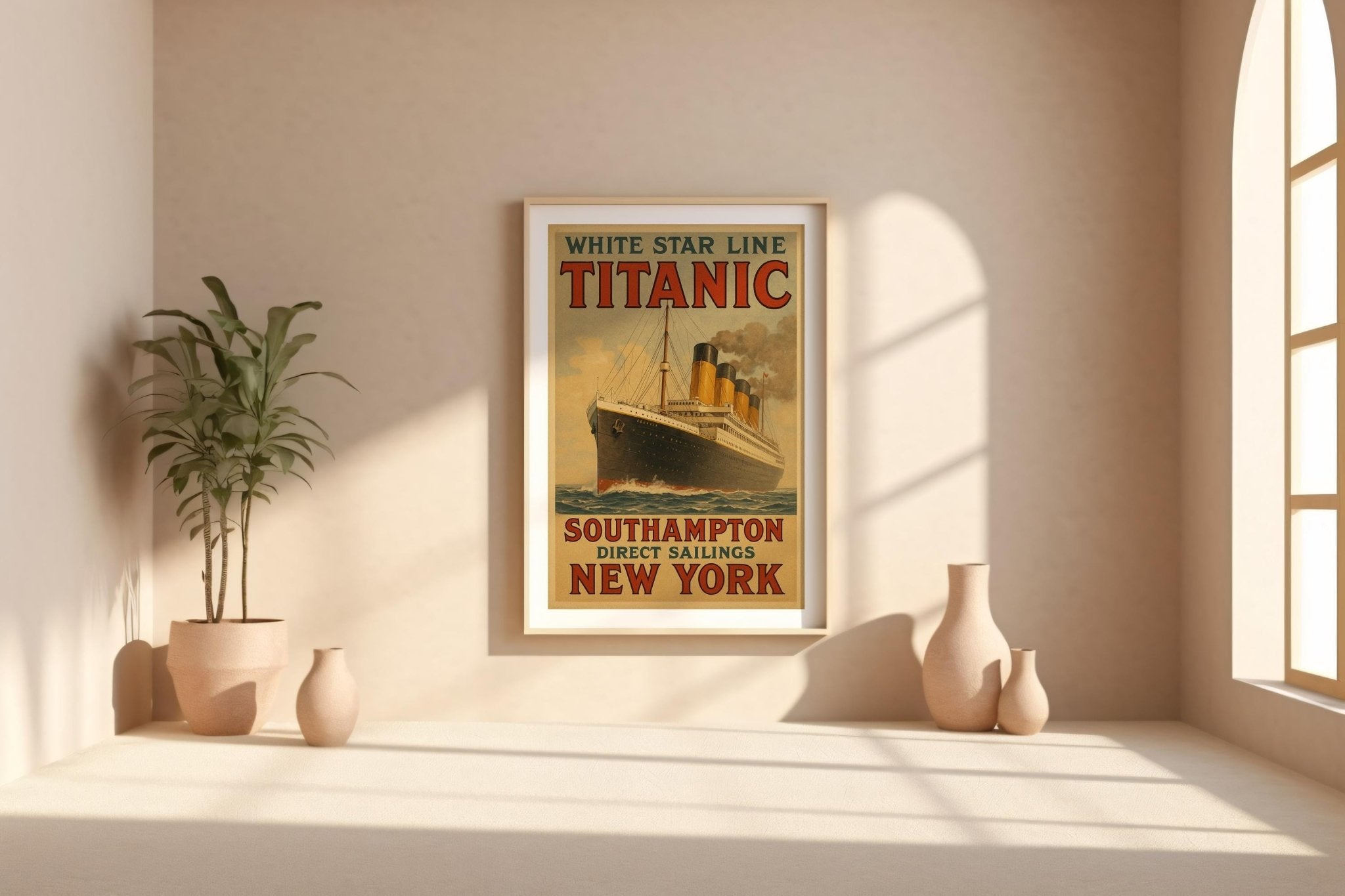 White Star Line R.M.S Titanic Cartello In Metallo 20x30cm: Decorazione Retrò Per Casa, Cucina, Garage