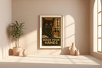 Wash Your Hands Cat Poster – Vintage Japanese Style Hygiene Wall Art, Retro Handwashing Print for Bathroom or Cat Lover Gift - Just Great Posters