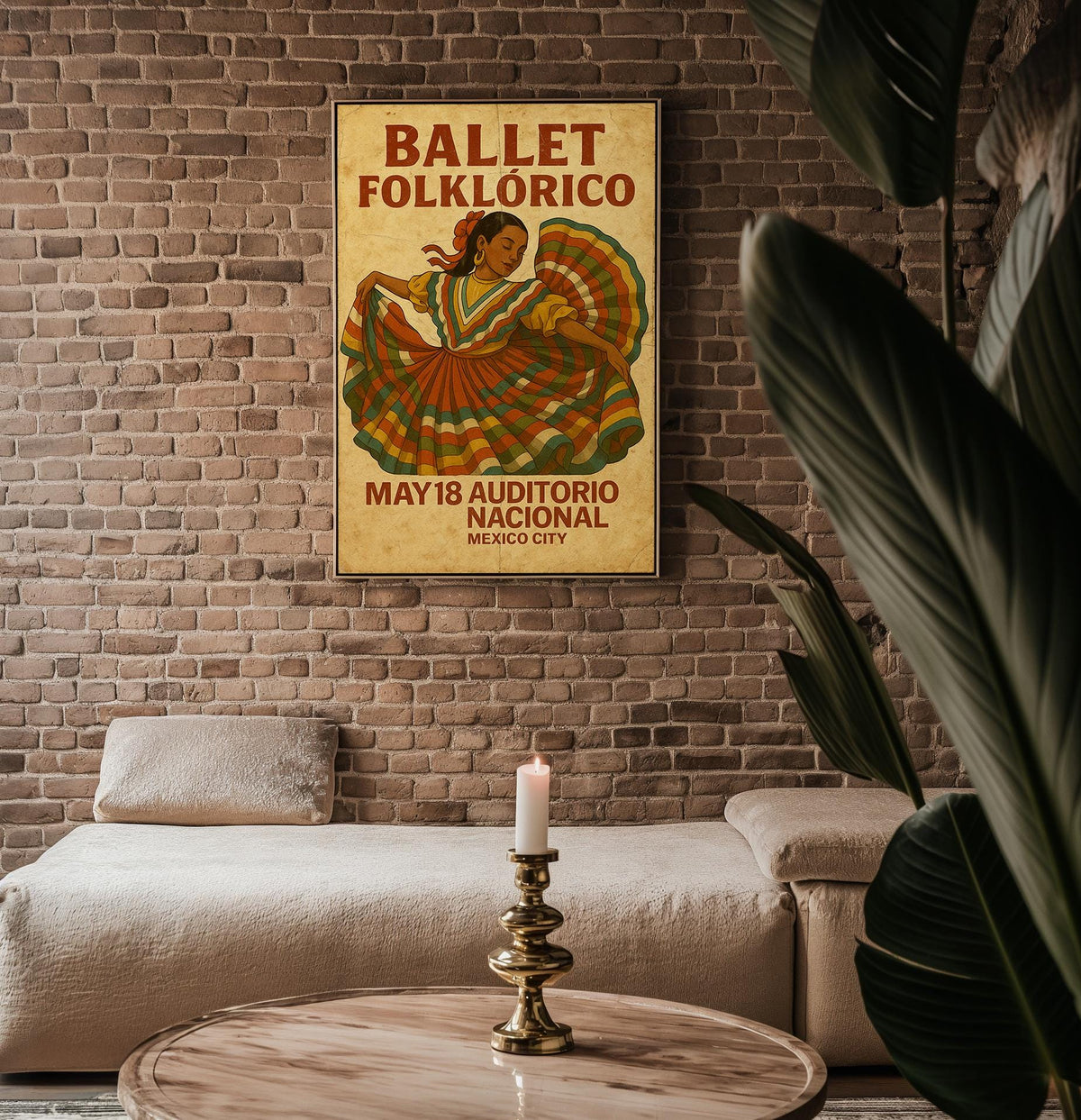Ballet Folklórico Poster – Vintage Mexican Dance Art Print, Fiesta Wall Decor, Cultural Heritage Poster - Just Great Posters