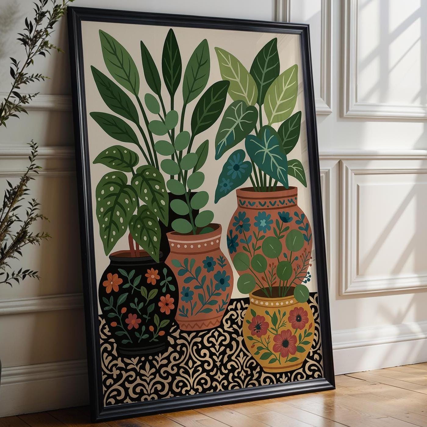 Potted Plant Art Print | Botanical Illustration Poster for Plant Lovers | Greenery Wall Decor for Home or Office | Free Shipping - Just Great Posters