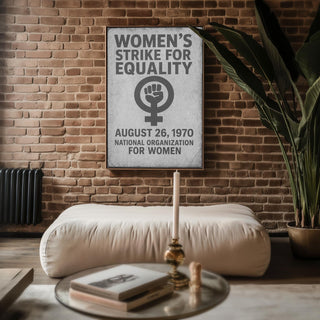 Feminist Protest Poster – Women’s Strike for Equality 1970 Print, Vintage Repro for Bold Feminist Wall Art or Political Gallery Space - Just Great Posters