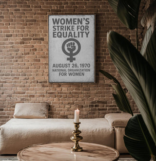Feminist Protest Poster – Women’s Strike for Equality 1970 Print, Vintage Repro for Bold Feminist Wall Art or Political Gallery Space - Just Great Posters