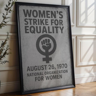Feminist Protest Poster – Women’s Strike for Equality 1970 Print, Vintage Repro for Bold Feminist Wall Art or Political Gallery Space - Just Great Posters