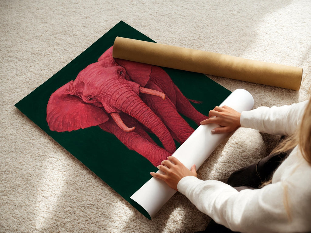 Elephant Wall Art Print | Majestic Wildlife Poster in Neutral Tones | Safari Animal Home Decor | Free Shipping on All Sizes - Just Great Posters