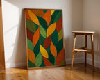 Mid Century Modern Leaf Wall Art Print – Minimalist Botanical Poster, Retro Plant Decor, Abstract Greenery Illustration, Free Shipping - Just Great Posters