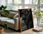 Cowboy & Horse Photo – Intimate Western Portrait in Black and White, Moody Americana Print for Ranch Style or Rustic Home Decor - Just Great Posters