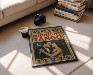 Midnight Tango Musical Poster – Dazzling West End Dance Print, Retro Romance Theatre Art - Just Great Posters