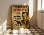Murdered to Death Poster – West End Mystery Playbill Print, Retro Detective Drama Wall Art - Just Great Posters
