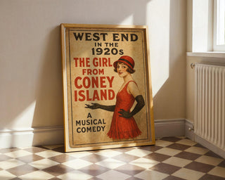 The Girl from Coney Island Poster – 1920s Musical Comedy Print with Flapper Charm - Just Great Posters