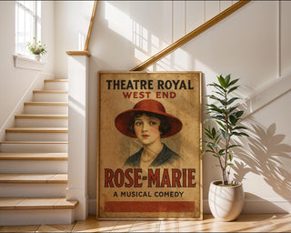 Rose - Marie Vintage Musical Poster – Romantic West End Theatre Print with Classic Soprano Style - Just Great Posters
