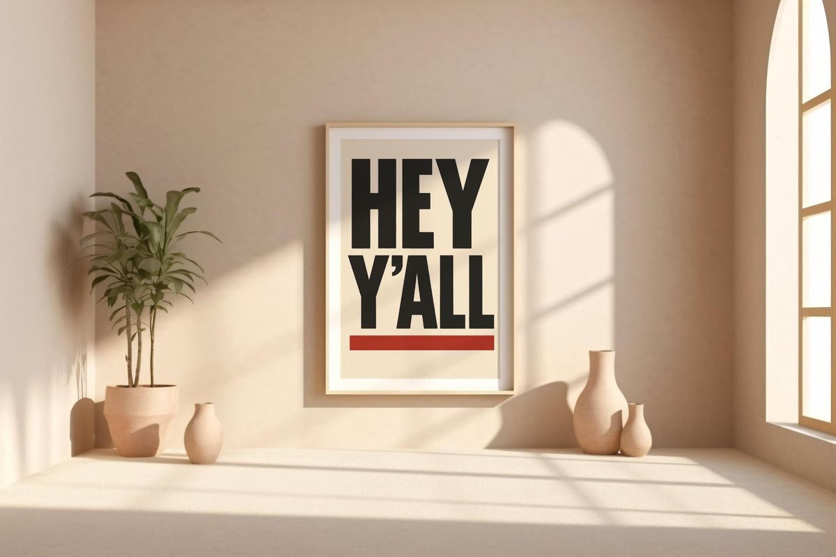 Southern Saying Wall Art - Bold Typography Poster - Funny Country Print - Western Home Decor - Southern Phrase Art - Free Shipping - Just Great Posters