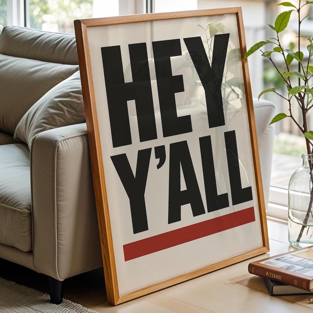 Southern Saying Wall Art - Bold Typography Poster - Funny Country Print - Western Home Decor - Southern Phrase Art - Free Shipping - Just Great Posters