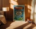 The Silent Scoop Poster – Funny Social Anxiety Wall Art, Ice Cream Parody Mental Health Print, Physical Poster Shipped to You - Just Great Posters