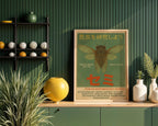 Cicada Poster – SEMI Tokyo Entomology Center Insect Print, Vintage Japanese Bug Wall Art, Physical Only - Just Great Posters