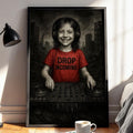 Smiling Kid DJ in Dystopian Ruins | Drop Incoming Tee Art Print | Dark Humour Wall Art | Apocalyptic Music Poster | Free Shipping - Just Great Posters