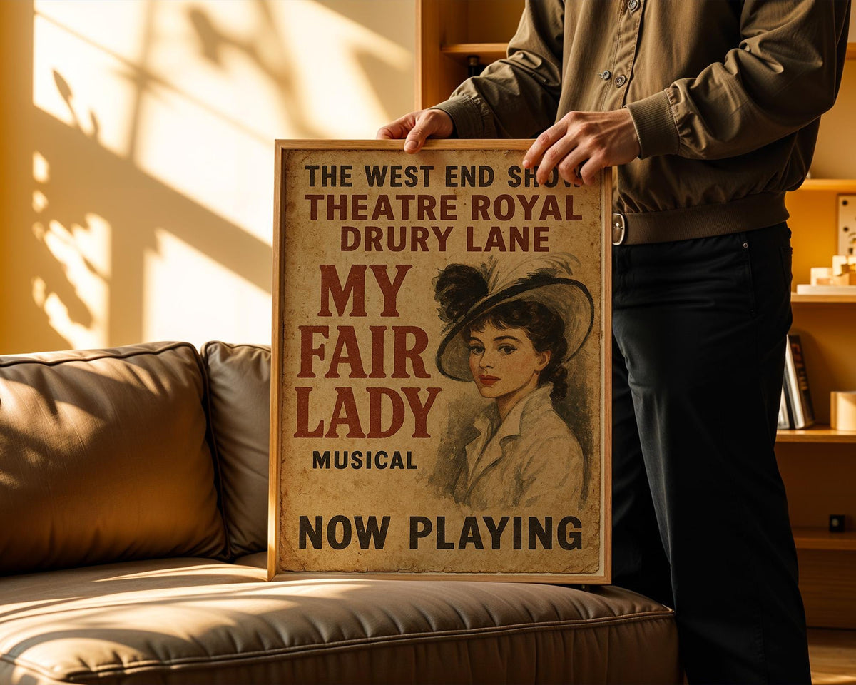 My Fair Lady Vintage Poster | Retro West End Theatre Wall Art | Classic Musical Print | Edwardian Drama Decor | Free Shipping - Just Great Posters