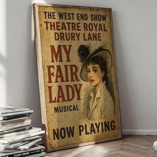 My Fair Lady Vintage Poster | Retro West End Theatre Wall Art | Classic Musical Print | Edwardian Drama Decor | Free Shipping - Just Great Posters