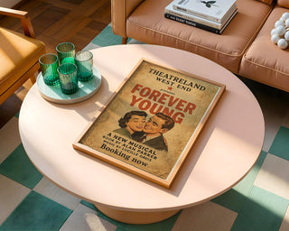 Forever Young Musical Poster | Vintage West End Romance Print | Retro Love Story Theatre Wall Art | Free Shipping - Just Great Posters