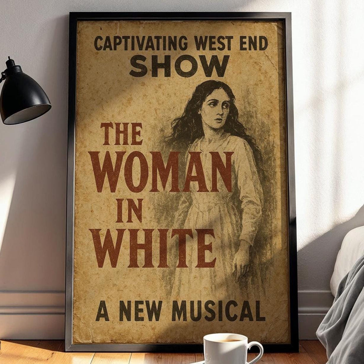 The Woman in White Musical Poster | Vintage Gothic West End Print | Mystery Theatre Wall Art | Retro Drama Decor | Free Shipping - Just Great Posters
