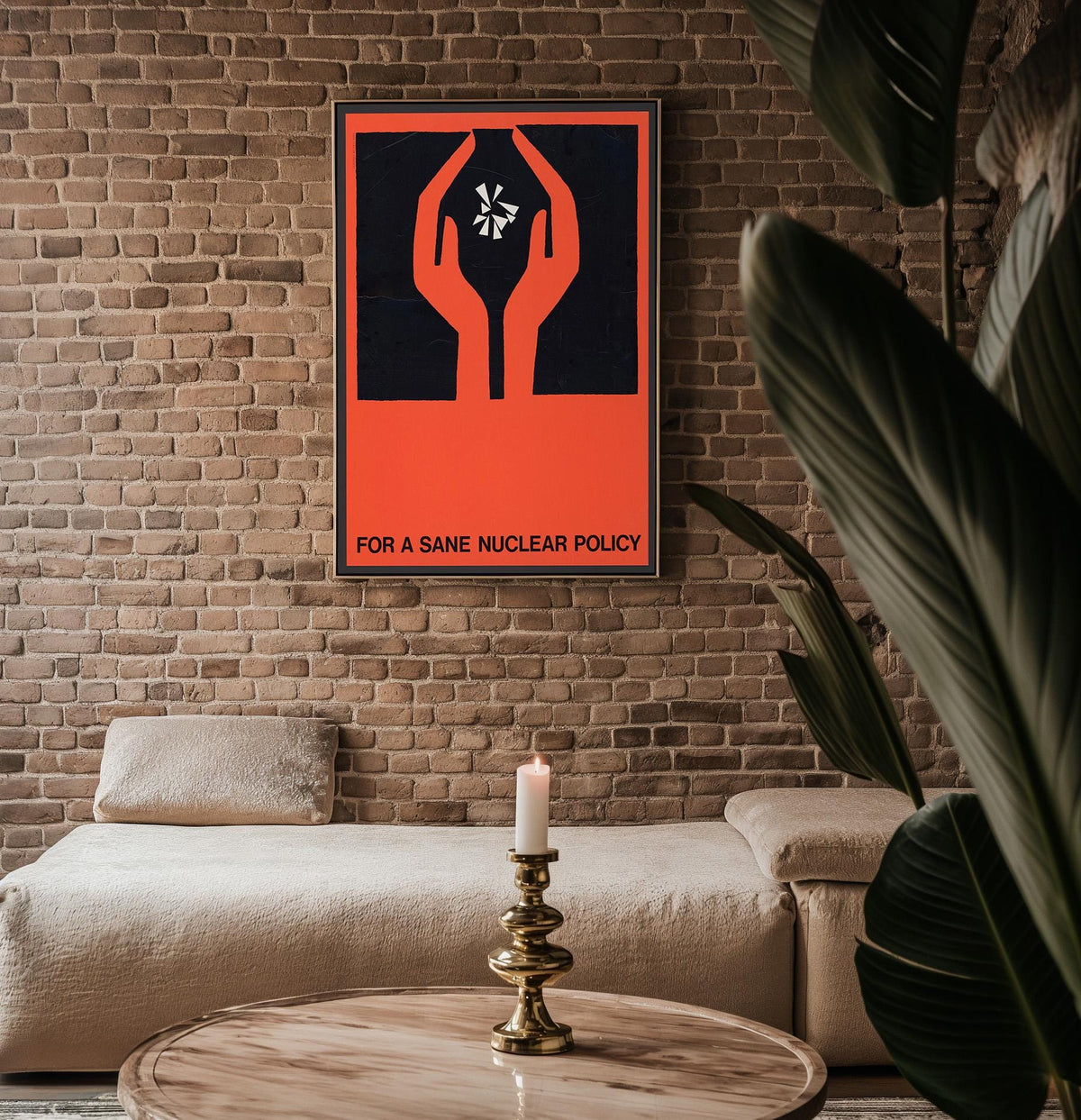 For a Sane Nuclear Policy Poster – Vintage Protest Art Print, 1960s Mid - Century Peace Movement Decor, Modernist Political Graphic - Just Great Posters