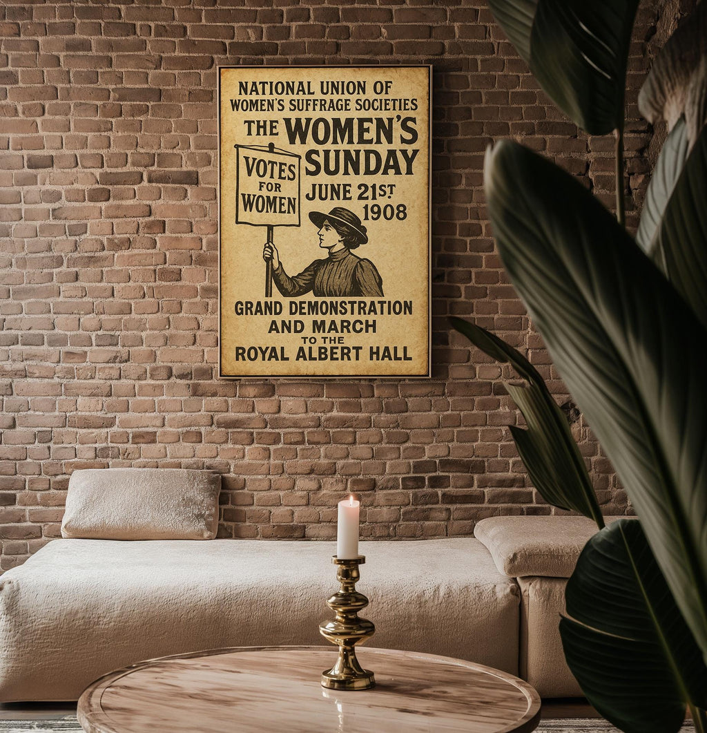 Votes for Women Poster | Vintage Feminist Protest Art from 1908 Suffrage March | Historical Women’s Rights Print | Free Shipping Included - Just Great Posters