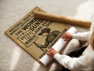 Votes for Women Poster | Vintage Feminist Protest Art from 1908 Suffrage March | Historical Women’s Rights Print | Free Shipping Included - Just Great Posters