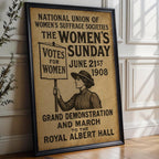 Votes for Women Poster | Vintage Feminist Protest Art from 1908 Suffrage March | Historical Women’s Rights Print | Free Shipping Included - Just Great Posters
