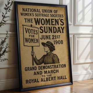 Votes for Women Poster | Vintage Feminist Protest Art from 1908 Suffrage March | Historical Women’s Rights Print | Free Shipping Included - Just Great Posters
