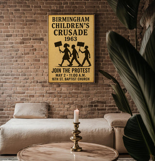 Children’s Crusade 1963 Poster | Vintage Civil Rights Youth Protest Art | Birmingham March Wall Print | Free Shipping Always Included - Just Great Posters