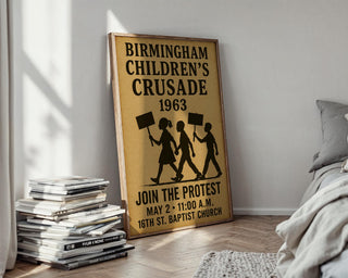 Children’s Crusade 1963 Poster | Vintage Civil Rights Youth Protest Art | Birmingham March Wall Print | Free Shipping Always Included - Just Great Posters