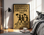 Children’s Crusade 1963 Poster | Vintage Civil Rights Youth Protest Art | Birmingham March Wall Print | Free Shipping Always Included - Just Great Posters