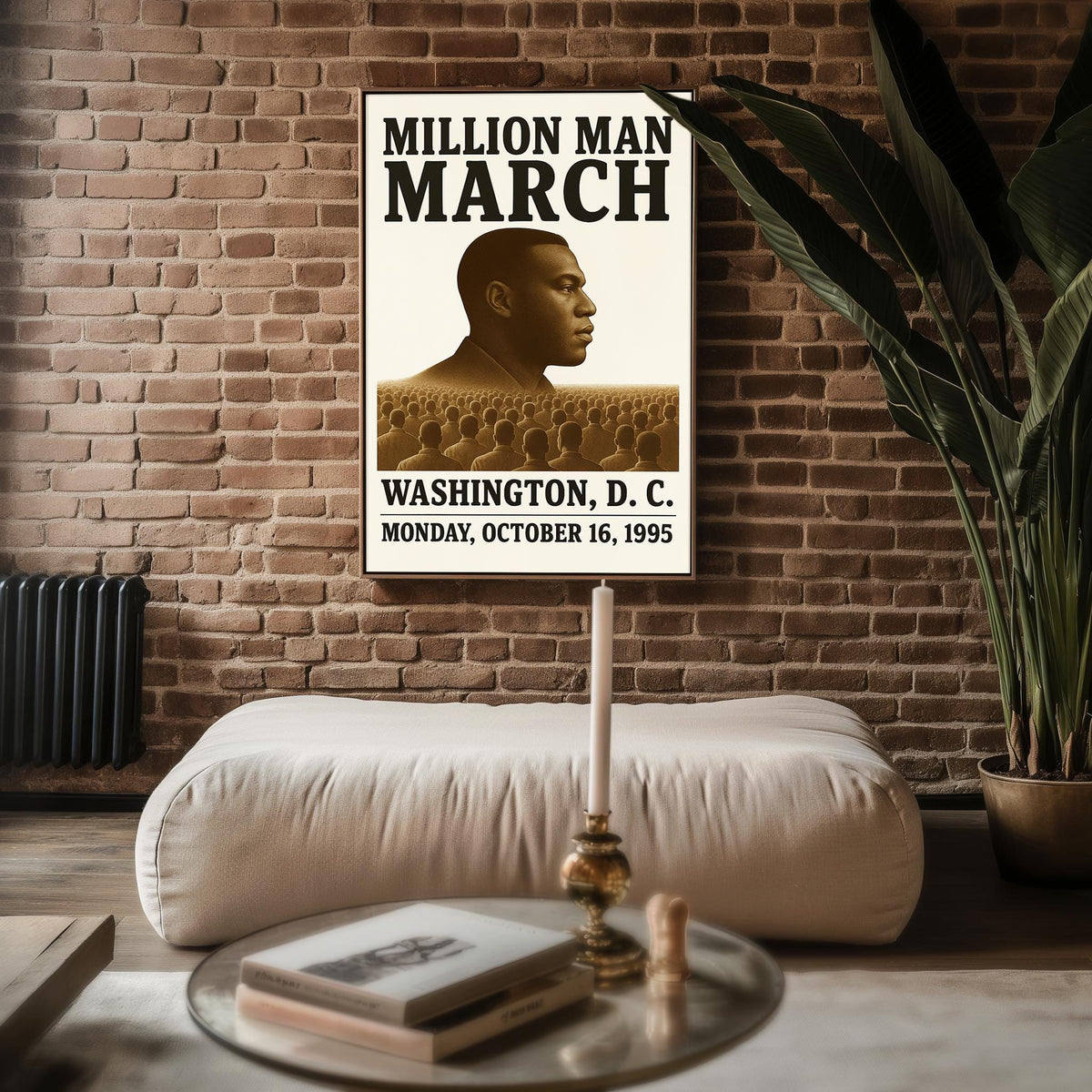 Million Man March 1995 Poster | Powerful Black Unity Protest Wall Art | Vintage - Style History Print for Home or Office | Free Shipping - Just Great Posters