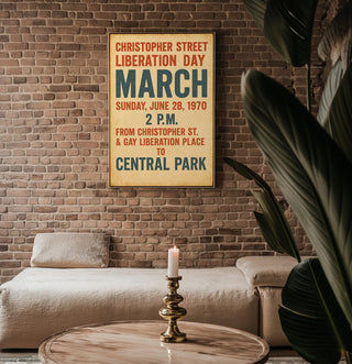 Christopher Street Liberation Day Poster | 1970 Pride March Vintage Art | LGBTQ+ Protest Wall Print for Queer History Lovers | Free Ship - Just Great Posters