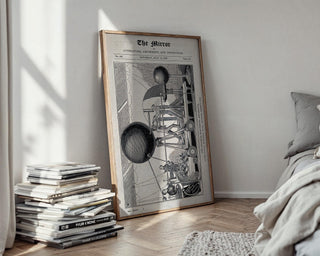 Victorian Science Wall Art – 1839 Electrical Machine Engraving Print – Steampunk Tech Decor – Antique Scientific Poster - Just Great Posters