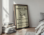 Vintage Sideshow Poster Print – The Wonderful American Hen – Three Wings Four Legs Chicken – Odd Animal Freak Show Reprint - Just Great Posters