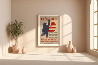 WPA Exhibit Poster Print – Federal Art Project Oil Painting Show Reprint – 1930s Abstract Gallery Poster – Retro Creative Poster - Just Great Posters