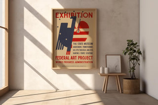 WPA Exhibit Poster Print – Federal Art Project Oil Painting Show Reprint – 1930s Abstract Gallery Poster – Retro Creative Poster - Just Great Posters