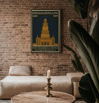 Modernist Poster Print – 1916 Vienna War Exhibition Reprint – Bauhaus - Style Architecture Art – Historic Monument Poster - Just Great Posters