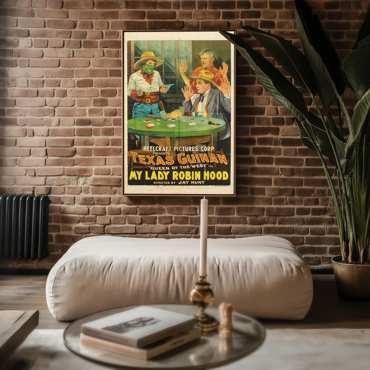 Western Movie Poster Print – Texas Guinan in My Lady Robin Hood – Vintage 1920s Outlaw Reprint – Saloon Card Game Scene Poster - Just Great Posters