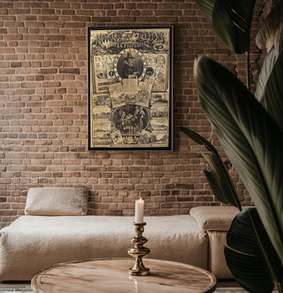 Vintage Prophecy Poster Print – Mother Shipton Witch Fortune - Telling Wall Art Reprint – Occult Symbols & Predictions Illustration - Just Great Posters