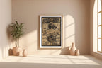 Vintage Prophecy Poster Print – Mother Shipton Witch Fortune - Telling Wall Art Reprint – Occult Symbols & Predictions Illustration - Just Great Posters