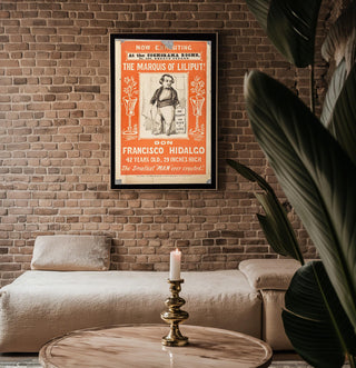 Show Poster Print – Marquis of Lilliput Exhibition Reprint – Smallest Man Display Poster – Don Francisco Vintage Sideshow - Just Great Posters