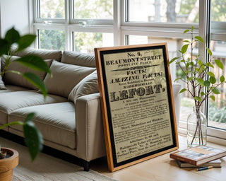 Freak Show Poster Print – Mademoiselle Lefort Vintage Reprint – Bearded Lady Flyer from 1800s Exhibition of Natural Wonders - Just Great Posters