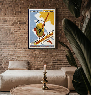 Vintage Art Show Poster Print – 1939 Watercolors Exhibition Reprint – WPA Federal Art Project with Brush and Paint Illustration - Just Great Posters