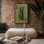 Golf Ace of Clubs Art Print – Vintage Playing Card Poster with Golf Bag Sketch, Unique Gift for Golfers, Clubhouse, or Game Room Art - Just Great Posters