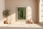 Golf Ace of Clubs Art Print – Vintage Playing Card Poster with Golf Bag Sketch, Unique Gift for Golfers, Clubhouse, or Game Room Art - Just Great Posters