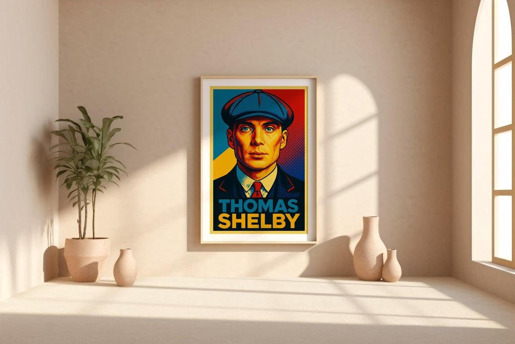 Thomas Shelby Poster – Bold Peaky Blinders Wall Art, Pop Graphic Crime Boss Print, Retro Gangster Decor for TV & Film Fans - Just Great Posters